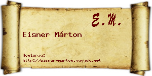 Eisner Márton névjegykártya